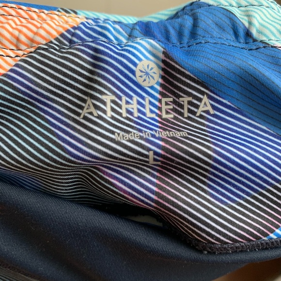 Athleta Electric Geo Sonar Capri Legging Sz Large - Picture 5 of 8